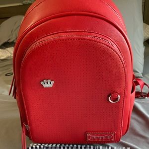 Red Loungefly Pin Trader Mini Backpack